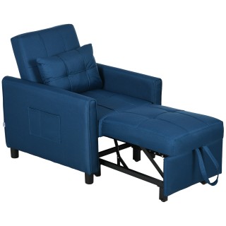 HOMCOM Πολυθρόνα Κρεβάτι Μονή Ανακλινόμενη σε 3 Επίπεδα με Επιπλέο... HOMCOM Πολυθρόνα Κρεβάτι Μονή Ανακλινόμενη σε 3 Επίπεδα με Επιπλέο...