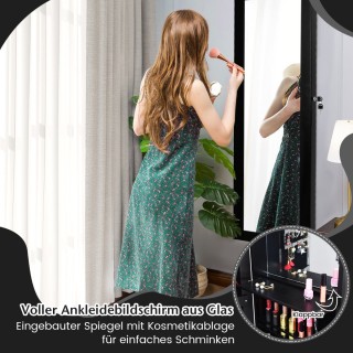 Costway  Πολυλειτουργική Ντουλάπα Κοσμημάτων με Καθρέφτη και LED Φω...