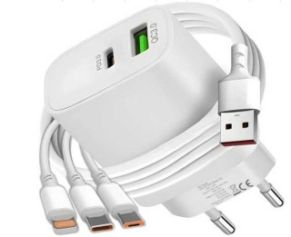 Verk Group Φορτιστής 20W με 3 Άκρες Ισχυρή και Ευέλικτη Λύση Φόρτισ...