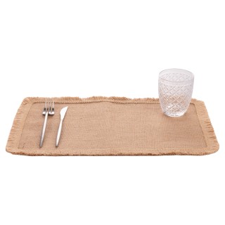 Villa dEste Home Ορθογώνιο σουπλά 45x30 cm από γιούτα με κεντημένο ...