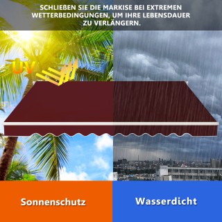 Costway Αναδιπλούμενη Τέντα Αλουμινίου με Μανιβέλα 3x2,5 μ - Βυσσιν... Costway Αναδιπλούμενη Τέντα Αλουμινίου με Μανιβέλα 3x2,5 μ - Βυσσιν...