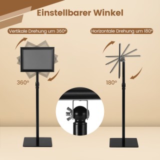 Costway Σετ 2 Σταντ Παρουσίασης Α4 με Βαρύ Ποδαρικό - Ανθεκτικό Μετ...