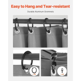 Αδιάβροχες Κουρτίνες για Κιόσκι 284 x 284 x 211 cm Γκρι  SMLTCL10FT...