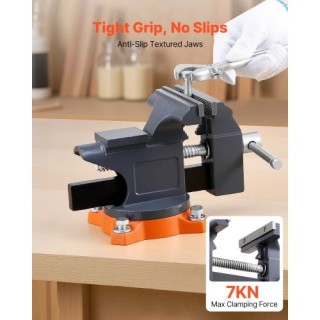 VEVOR Φορητή Μέγγενη 4.5, Με Περιστρεφόμενη Βάση 270°, Γρήγορη Απελ...