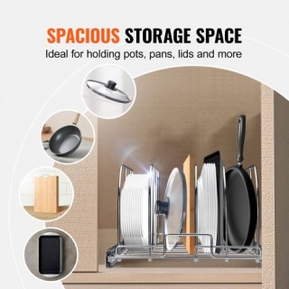 VEVOR Ράφι Κατσαρολών & Ταψιών, Επεκτάσιμο Συρόμενο Οργανωτής Ντουλ... VEVOR Ράφι Κατσαρολών & Ταψιών, Επεκτάσιμο Συρόμενο Οργανωτής Ντουλ...