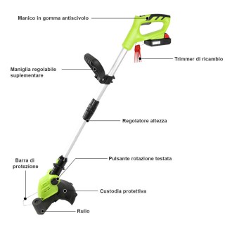 BAKAJI Ηλεκτρικό Χορτοκοπτικό με Μπαταρία Λιθίου 20V Κουρευτικό Χό... BAKAJI Ηλεκτρικό Χορτοκοπτικό με Μπαταρία Λιθίου 20V Κουρευτικό Χό...