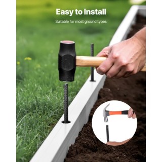 VEVOR Ισχυροί Γαλβανισμένοι Πάσσαλοι 24 ιντσών - Σετ 20 τεμαχίων LW...