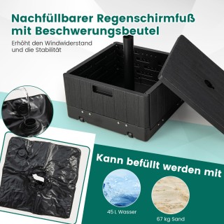 Costway Βάση Ομπρέλας με Τραπέζι, Ρόδες & Λαβή NP11093 Costway Βάση Ομπρέλας με Τραπέζι, Ρόδες & Λαβή NP11093