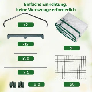 Costway Μίνι Θερμοκήπιο με 5 Ράφια & PE Κάλυψη & Πόρτα με Φερμουάρ ...