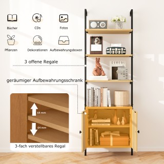 Costway Ραφιέρα με Τρία Στάδια και Ντουλάπι Ρατάν 184 εκ. για Τοποθ... Costway Ραφιέρα με Τρία Στάδια και Ντουλάπι Ρατάν 184 εκ. για Τοποθ...