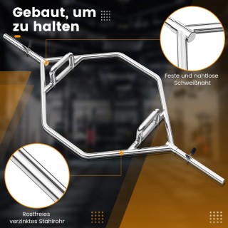 Costway Ολυμπιακή Εξάγωνη Μπάρα Ανύψωσης έως 226 kg SP37910 Costway Ολυμπιακή Εξάγωνη Μπάρα Ανύψωσης έως 226 kg SP37910