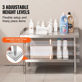 Επαγγελματικός Πάγκος Εργασίας Inox 30x36 VEVOR για Εστιατόρια  CFB...