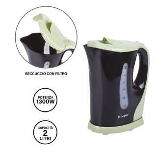 Kooper Ηλεκτρικός βραστήρας 2 Λ με στόμιο και φίλτρο, αυτόματη απεν...