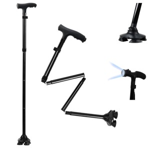 Πτυσσόμενο μπαστούνι με Φακό και Στήριξη 6 LED 5907451306253 VERK G... Πτυσσόμενο μπαστούνι με Φακό και Στήριξη 6 LED 5907451306253 VERK G...