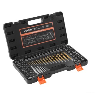 VEVOR Σετ Εξαγωγής Βιδών και Τρυπανιών 65 Τεμαχίων, Εξαγωγείς Μπουλ...