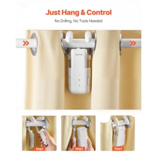 VEVOR Αυτόματο Άνοιγμα Κουρτινών Τύπου Roman με Τηλεχειριστήριο & A...