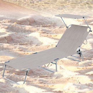 ENRICO COVERI Πτυσσόμενο Ξαπλώστρα Παραλίας με Σκίαστρο - Γκρι 0281... ENRICO COVERI Πτυσσόμενο Ξαπλώστρα Παραλίας με Σκίαστρο - Γκρι 0281...