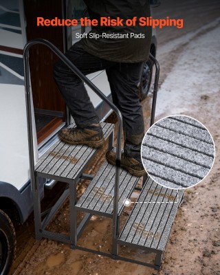 VEVOR Σκαλοπάτια RV 3 Σκαλιών με Διπλές Χειρολαβές, Αντιολισθητικό ... VEVOR Σκαλοπάτια RV 3 Σκαλιών με Διπλές Χειρολαβές, Αντιολισθητικό ...