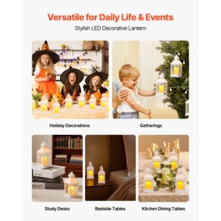 VEVOR Διακοσμητικά Λευκά Φαναράκια LED 12 Τεμαχίων, 4.13 x 4.13 x 9... VEVOR Διακοσμητικά Λευκά Φαναράκια LED 12 Τεμαχίων, 4.13 x 4.13 x 9...