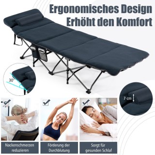 Costway  Πολυτελές Πτυσσόμενο Κρεβάτι Κάμπινγκ All-in-One NP10453BL