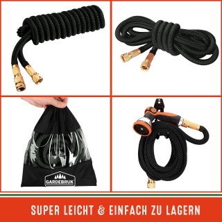 Gardebruk Εύκαμπτος Μαύρος Λάστιχος Κήπου 15μ 109318