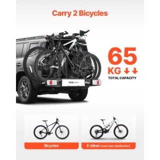 VEVOR Κάτοχος Ποδηλάτων για 2 Ποδήλατα με Κλείδωμα, Συμβατός με Υπο...