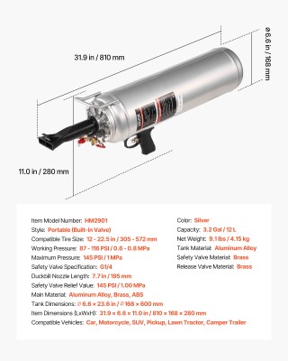 VEVOR Φορητή Συσκευή Φόρτωσης Ελαστικών 3.2 Gal, Χειροκίνητος Φουσκ... VEVOR Φορητή Συσκευή Φόρτωσης Ελαστικών 3.2 Gal, Χειροκίνητος Φουσκ...