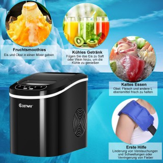 Costway Φορητή Παγομηχανή με Δύο Μεγέθη Παγάκια και Γρήγορη Παραγω... Costway Φορητή Παγομηχανή με Δύο Μεγέθη Παγάκια και Γρήγορη Παραγω...