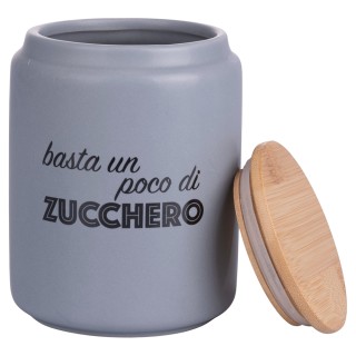 Villa DEste Βαζάκι ζάχαρης 900 ml από κεραμικό με καπάκι από μπαμπ... Villa DEste Βαζάκι ζάχαρης 900 ml από κεραμικό με καπάκι από μπαμπ...