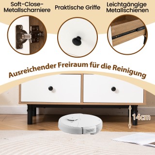 Costway  Μεσαιωνικό Μπουφέ Ντουλάπι με Μοντέρνα Πινελιά - 4 Συρτάρι...