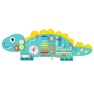 Costway Πράσινος Ξύλινος Μοντεσσόρι Παιδικός Δεινόσαυρος Δραστηριοτ...