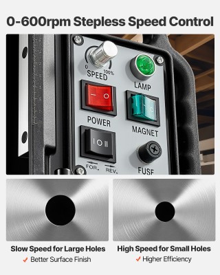 VEVOR Μαγνητική Δραπανομηχανή 1500W 60mm 0-600 RPM CLZJPCSDJ60M77GY... VEVOR Μαγνητική Δραπανομηχανή 1500W 60mm 0-600 RPM CLZJPCSDJ60M77GY...