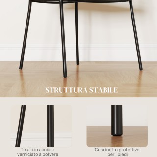 Σετ 2 Καρέκλες Κουζίνας HOMCOM με Επένδυση από Ύφασμα Βελούδου και ... Σετ 2 Καρέκλες Κουζίνας HOMCOM με Επένδυση από Ύφασμα Βελούδου και ...