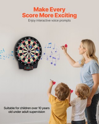 VEVOR Ηλεκτρονικός Στόχος Βελών με 43 Παιχνίδια & LCD Οθόνη DZFBB15... VEVOR Ηλεκτρονικός Στόχος Βελών με 43 Παιχνίδια & LCD Οθόνη DZFBB15...