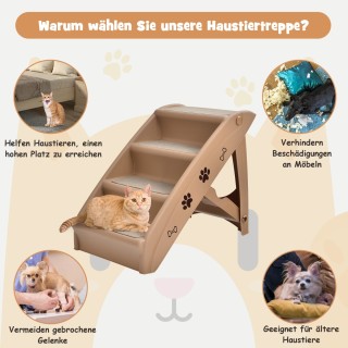 Costway Σκάλα Κατοικιδίων με 4 Σκαλοπάτια και Αντιολισθητική Επιφάν... Costway Σκάλα Κατοικιδίων με 4 Σκαλοπάτια και Αντιολισθητική Επιφάν...