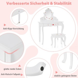 Costway Σετ Παιδικό Τουαλέτα Μακιγιάζ και Σκαμπό με Περιστρεφόμενο... Costway Σετ Παιδικό Τουαλέτα Μακιγιάζ και Σκαμπό με Περιστρεφόμενο...