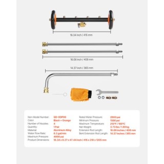 VEVOR Καθαριστής Υποδαπέδου Πλυστικού 16 με 2 Τροχούς και 2 Προεκτά... VEVOR Καθαριστής Υποδαπέδου Πλυστικού 16 με 2 Τροχούς και 2 Προεκτά...