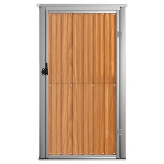 vidaXL Ξύλινη Αποθήκη Κήπου Καφέ 88x89x161 εκ. από Γαλβανισμένο Ατσ... vidaXL Ξύλινη Αποθήκη Κήπου Καφέ 88x89x161 εκ. από Γαλβανισμένο Ατσ...