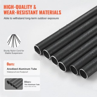 VEVOR  Αλουμινένια Ανεμογλυπτά 1473 mm με Βαθύ Τόνο για Εξωτερικό Χ...