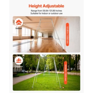 VEVOR Στάντ Γιόγκα Ρυθμιζόμενου Ύψους με Ανθεκτικό Σκελετό 140.6 kg...