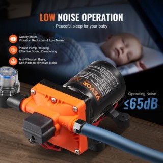 VEVOR  Αντλία Διαφράγματος 12V 3GPM 11.36 L/min 4-Θαλάμων με Διακόπ...