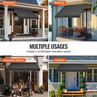 VEVOR  Τέντα Βεράντας 98x47 Αναδιπλούμενη με Μανιβέλα SSSZYPHSLZS90...