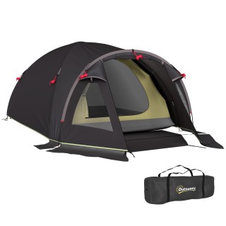 Outsunny Σκηνή τούνελ για 2-4 άτομα με πλευρικά παράθυρα και γάντζο...