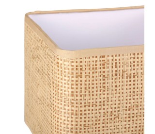 Ostaria Τετράγωνη Κεραμική Λάμπα Hako Μπεζ Λευκή -36929