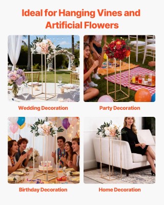 VEVOR Χρυσά Σταντ Λουλουδιών 80cm (10 τεμ) για Γάμους & Εκδηλώσεις ...