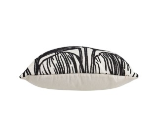 Ostaria Μαξιλαροθήκη τετράγωνη Togo μαύρη και λευκή 40x40cm -37661