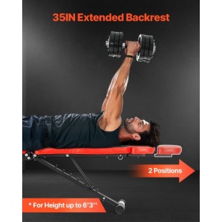 VEVOR Πτυσσόμενος Πάγκος Βαρών για Γυμναστική στο Σπίτι XLYLDZDSNJC...