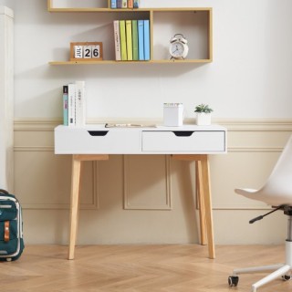 VEVOR Παιδικό Γραφείο με Συρτάρι Ξύλινο Λευκό ETBMSZZFXXCWO9O9H001V0