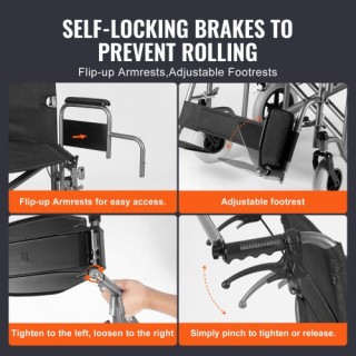 Πτυσσόμενο Αμαξίδιο VEVOR 24 300lbs  FWYSLYTGHX24GCRZ7V0