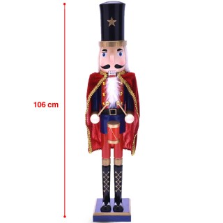 BAKAJI Χριστουγεννιάτικος Ξύλινος Καρυοθραύστης Ύψους 106 εκ Διακοσ...